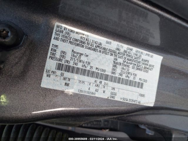 Photo 8 VIN: 1FAHP3K22CL284027 - FORD FOCUS 