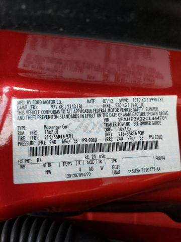 Photo 9 VIN: 1FAHP3K22CL444701 - FORD FOCUS SE 