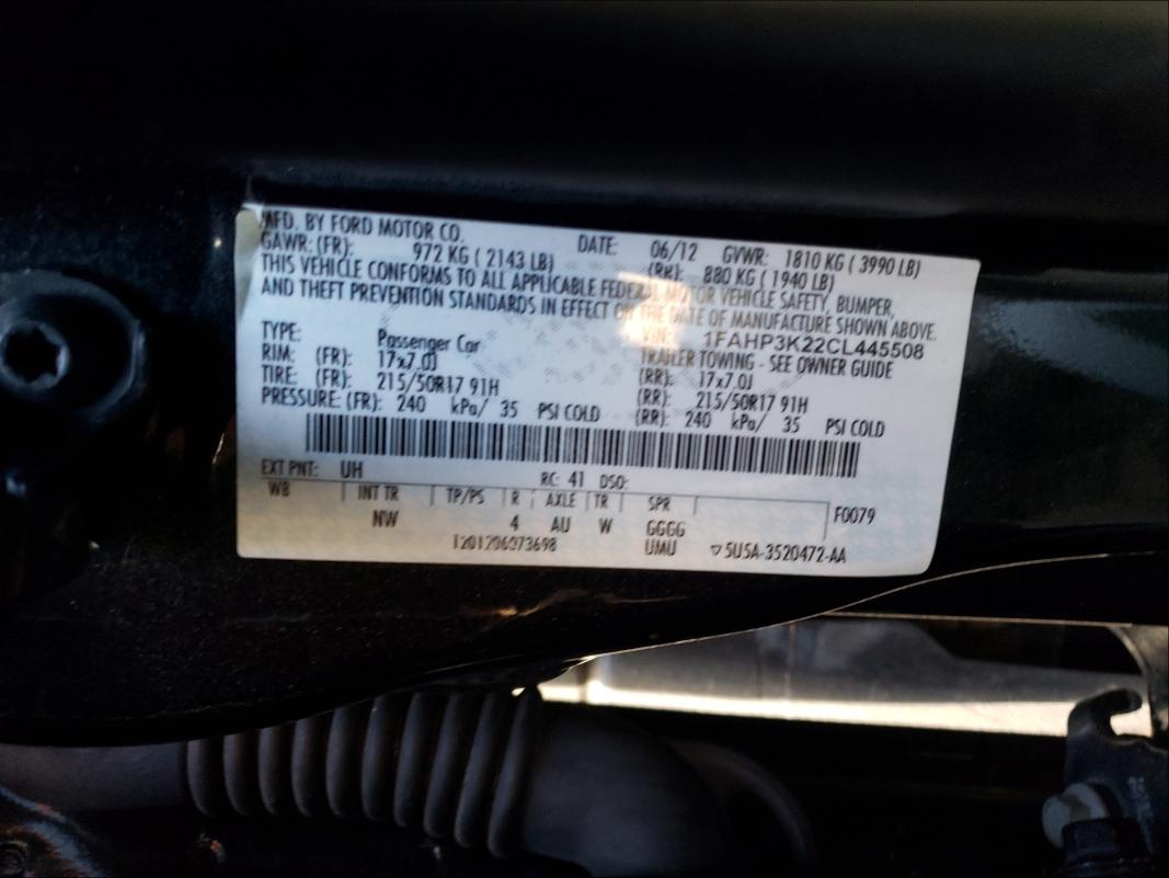 Photo 9 VIN: 1FAHP3K22CL445508 - FORD FOCUS SE 