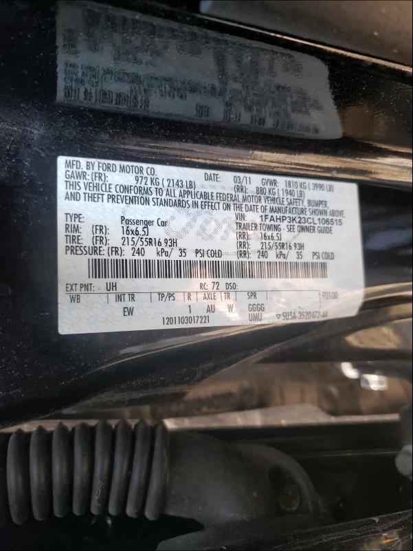 Photo 9 VIN: 1FAHP3K23CL106515 - FORD FOCUS SE 