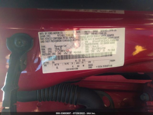 Photo 8 VIN: 1FAHP3K23CL135013 - FORD FOCUS 