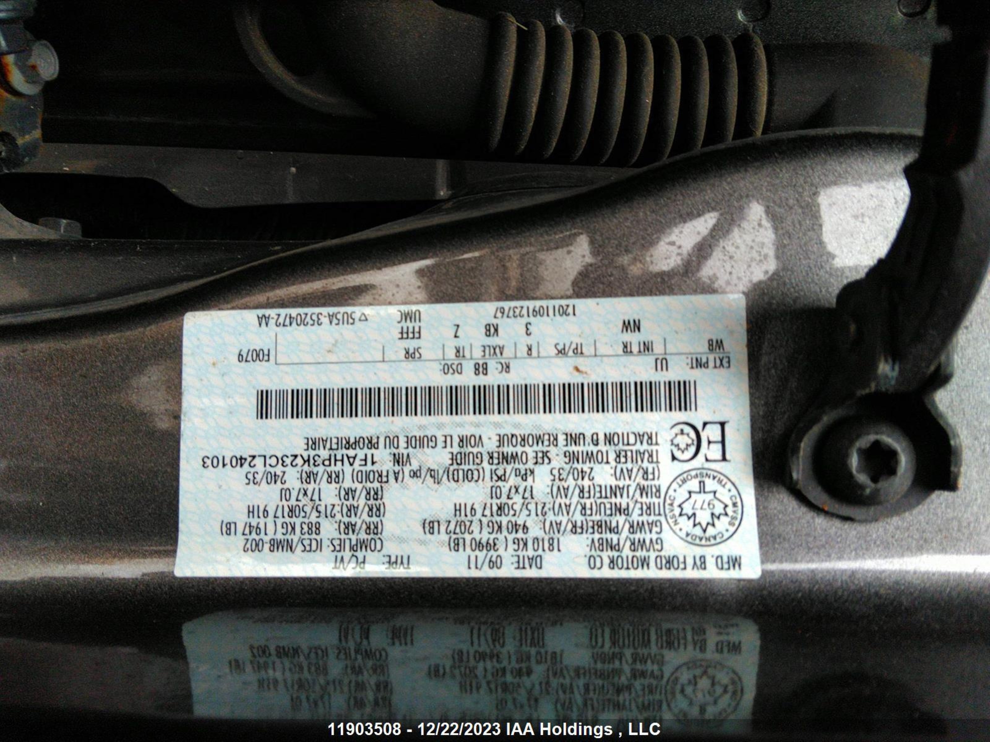 Photo 8 VIN: 1FAHP3K23CL240103 - FORD FOCUS 