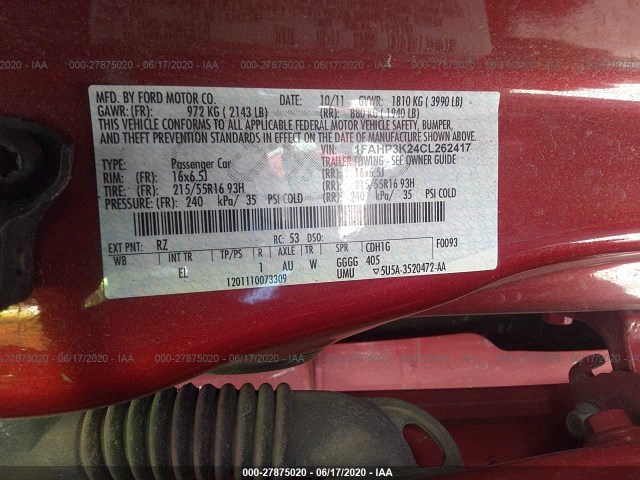 Photo 8 VIN: 1FAHP3K24CL262417 - FORD FOCUS 