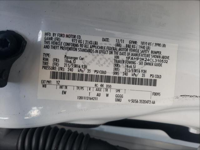 Photo 9 VIN: 1FAHP3K24CL310532 - FORD FOCUS SE 