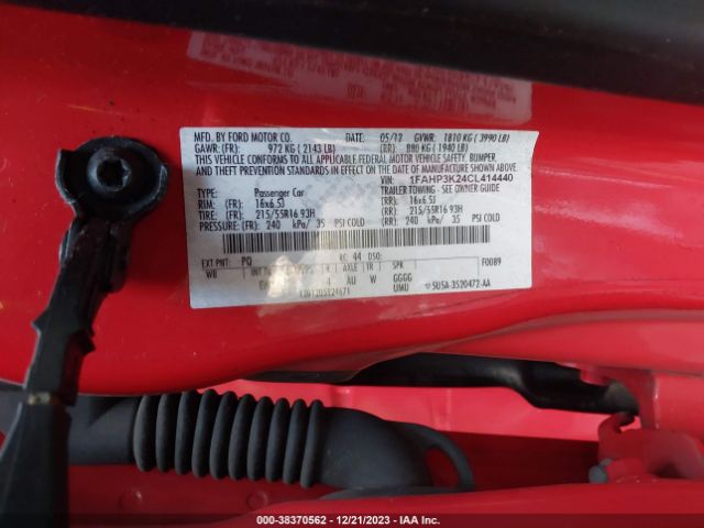 Photo 8 VIN: 1FAHP3K24CL414440 - FORD FOCUS 