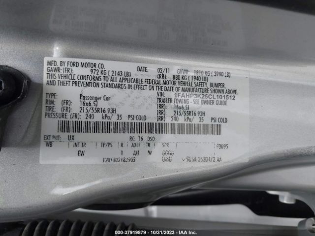 Photo 8 VIN: 1FAHP3K25CL101512 - FORD FOCUS 