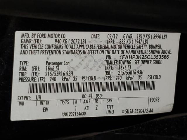 Photo 9 VIN: 1FAHP3K25CL353566 - FORD FOCUS SE 