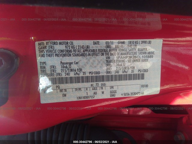 Photo 8 VIN: 1FAHP3K26CL105889 - FORD FOCUS 