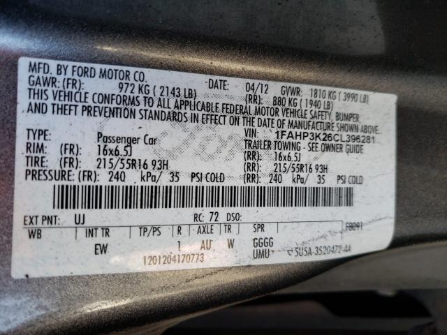 Photo 9 VIN: 1FAHP3K26CL396281 - FORD FOCUS SE 