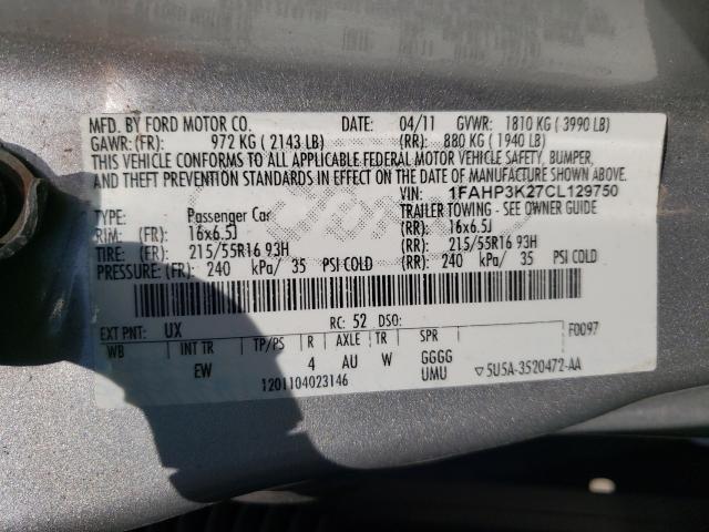 Photo 9 VIN: 1FAHP3K27CL129750 - FORD FOCUS SE 