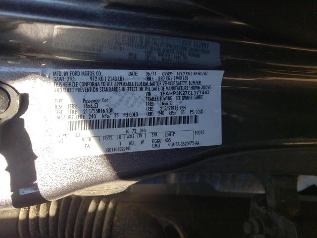 Photo 9 VIN: 1FAHP3K27CL177443 - FORD FOCUS SE 