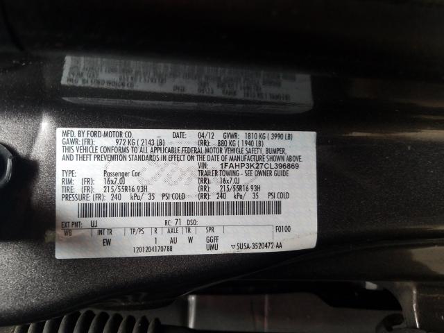 Photo 9 VIN: 1FAHP3K27CL396869 - FORD FOCUS SE 