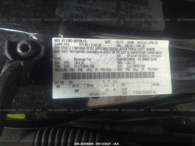 Photo 8 VIN: 1FAHP3K28CL151241 - FORD FOCUS 