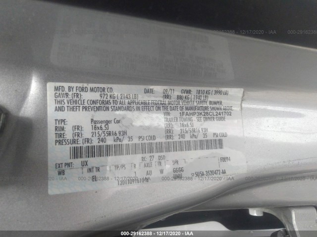 Photo 8 VIN: 1FAHP3K28CL241702 - FORD FOCUS 