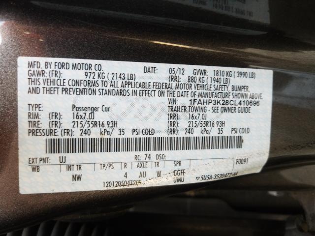 Photo 9 VIN: 1FAHP3K28CL410696 - FORD FOCUS SE 