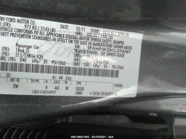 Photo 8 VIN: 1FAHP3K29CL274367 - FORD FOCUS 