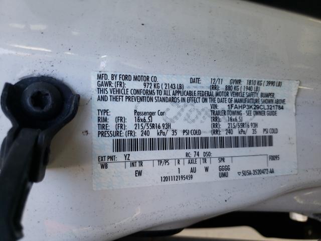 Photo 9 VIN: 1FAHP3K29CL321784 - FORD FOCUS SE 