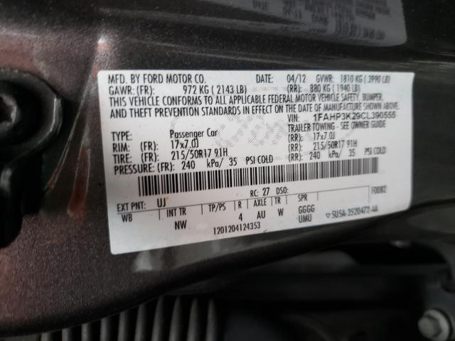 Photo 9 VIN: 1FAHP3K29CL390555 - FORD FOCUS SE 