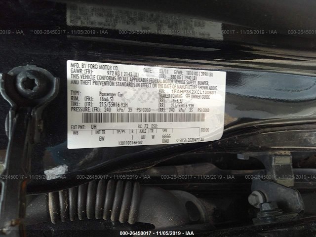 Photo 8 VIN: 1FAHP3K2XCL120931 - FORD FOCUS 