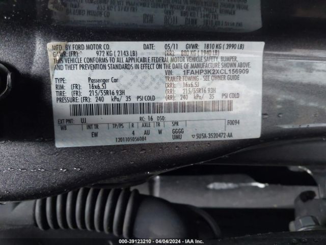 Photo 8 VIN: 1FAHP3K2XCL156909 - FORD FOCUS 