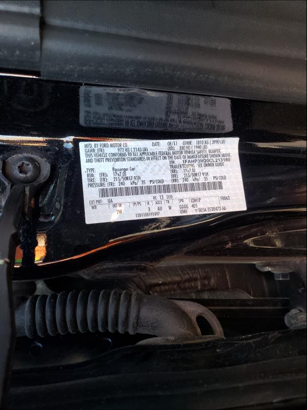 Photo 9 VIN: 1FAHP3M20CL213180 - FORD FOCUS SEL 