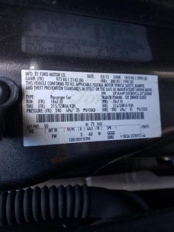 Photo 9 VIN: 1FAHP3M20CL372099 - FORD FOCUS SEL 