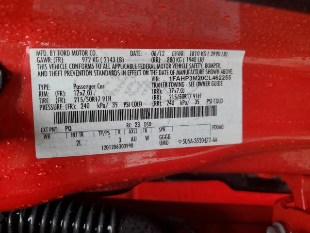 Photo 11 VIN: 1FAHP3M20CL462255 - FORD FOCUS SEL 