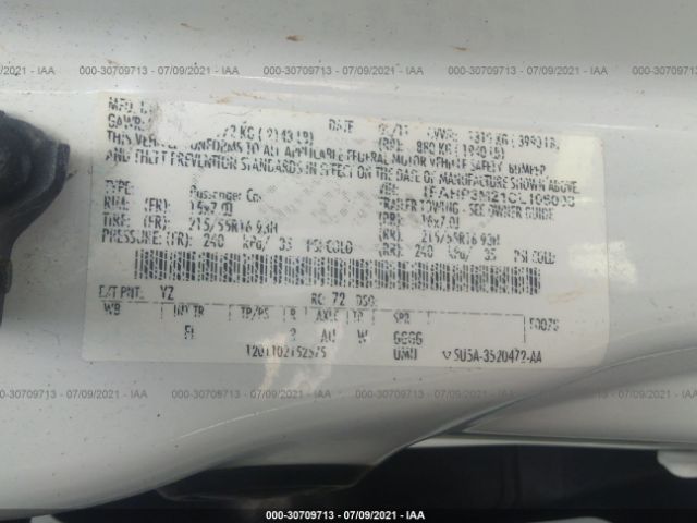 Photo 8 VIN: 1FAHP3M21CL106008 - FORD FOCUS 