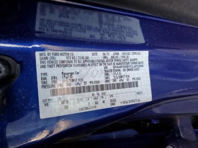 Photo 11 VIN: 1FAHP3M21CL472308 - FORD FOCUS SEL 