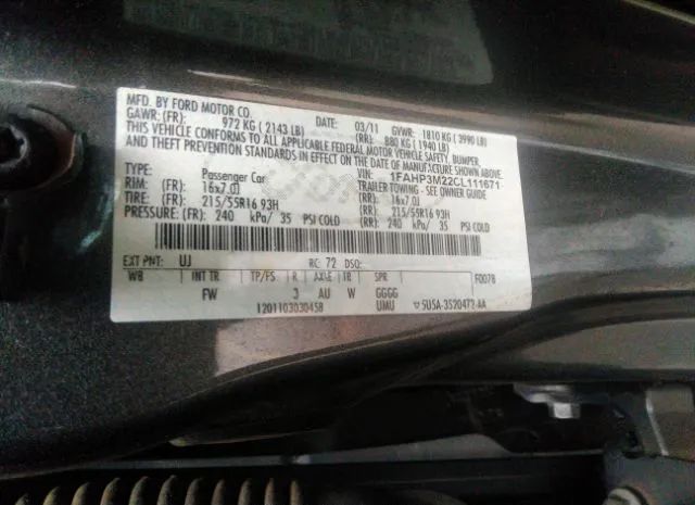 Photo 8 VIN: 1FAHP3M22CL111671 - FORD FOCUS 