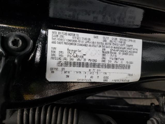 Photo 9 VIN: 1FAHP3M23CL423868 - FORD FOCUS 