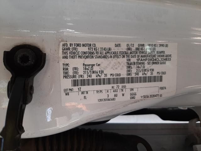 Photo 9 VIN: 1FAHP3M24CL324833 - FORD FOCUS SEL 