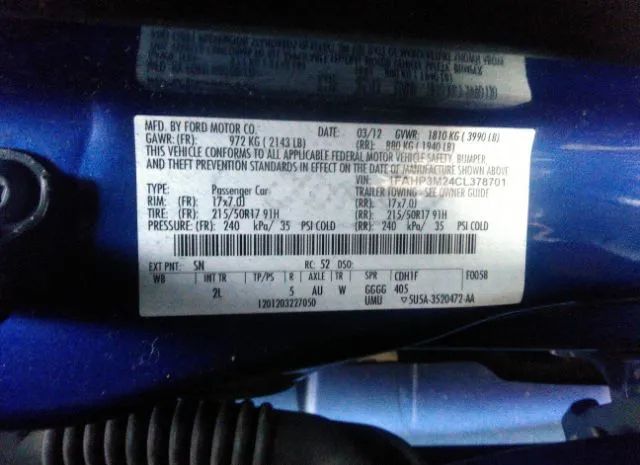 Photo 8 VIN: 1FAHP3M24CL378701 - FORD FOCUS 