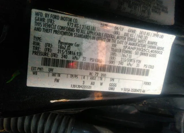 Photo 8 VIN: 1FAHP3M25CL405002 - FORD FOCUS 