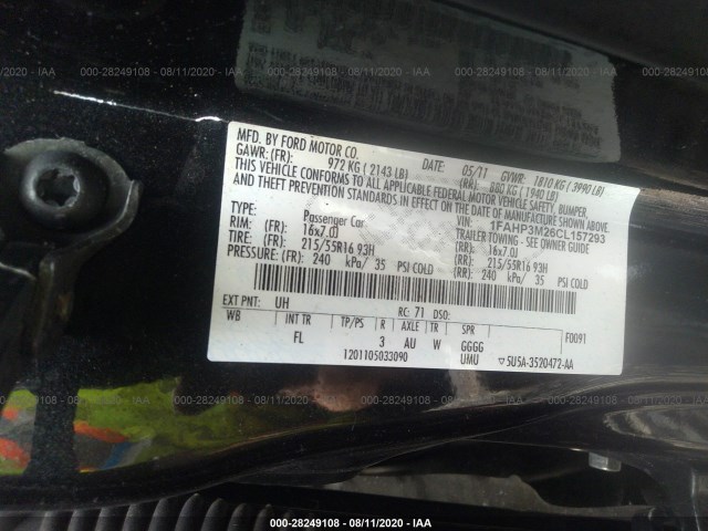 Photo 8 VIN: 1FAHP3M26CL157293 - FORD FOCUS 