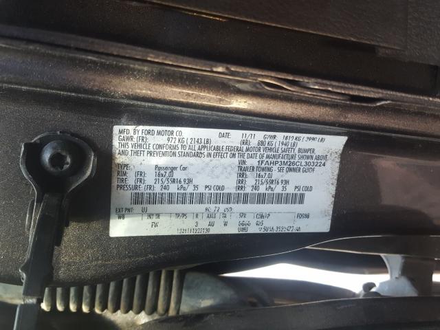 Photo 9 VIN: 1FAHP3M26CL303224 - FORD FOCUS SEL 