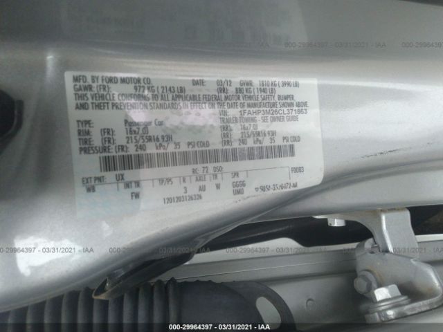 Photo 8 VIN: 1FAHP3M26CL371863 - FORD FOCUS 