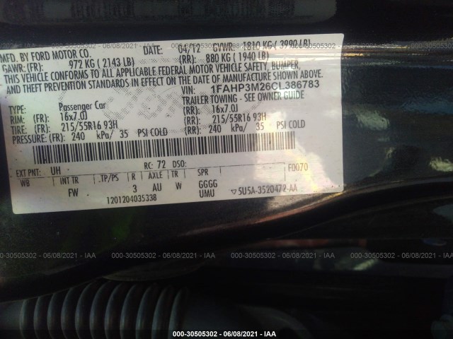 Photo 8 VIN: 1FAHP3M26CL386783 - FORD FOCUS 