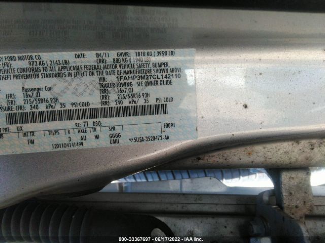 Photo 8 VIN: 1FAHP3M27CL142110 - FORD FOCUS 