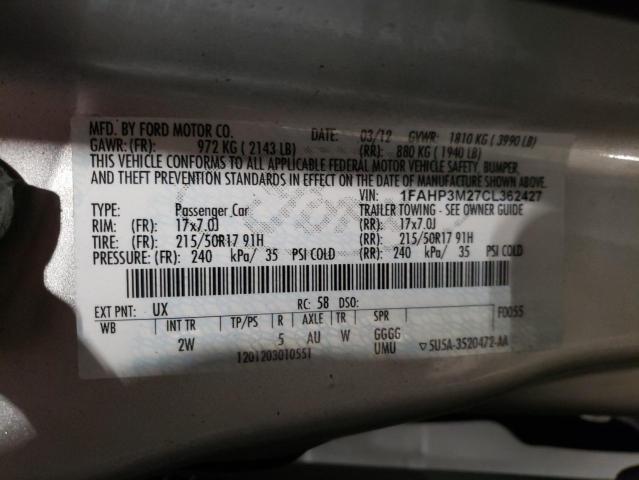 Photo 11 VIN: 1FAHP3M27CL362427 - FORD FOCUS 