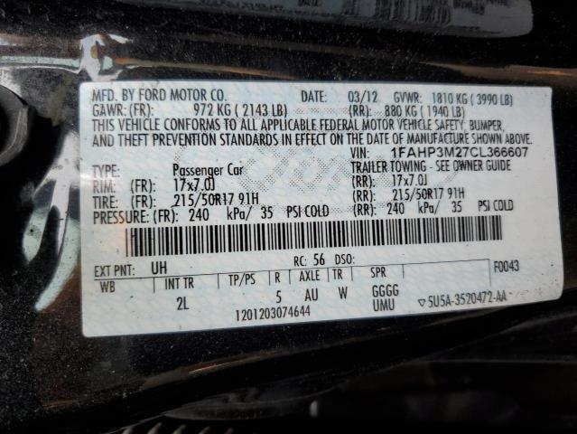 Photo 12 VIN: 1FAHP3M27CL366607 - FORD FOCUS 