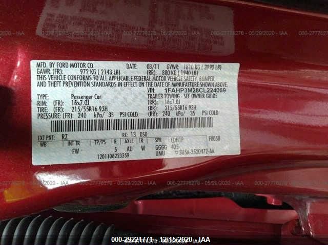 Photo 8 VIN: 1FAHP3M28CL224069 - FORD FOCUS 