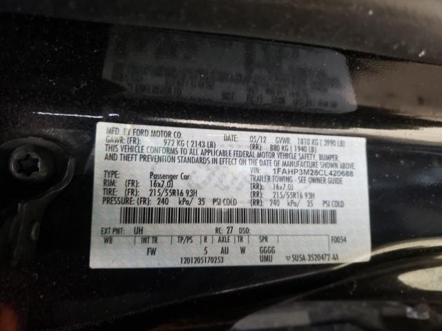 Photo 9 VIN: 1FAHP3M28CL420688 - FORD FOCUS SEL 