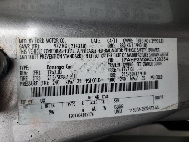 Photo 9 VIN: 1FAHP3M29CL139354 - FORD FOCUS SEL 