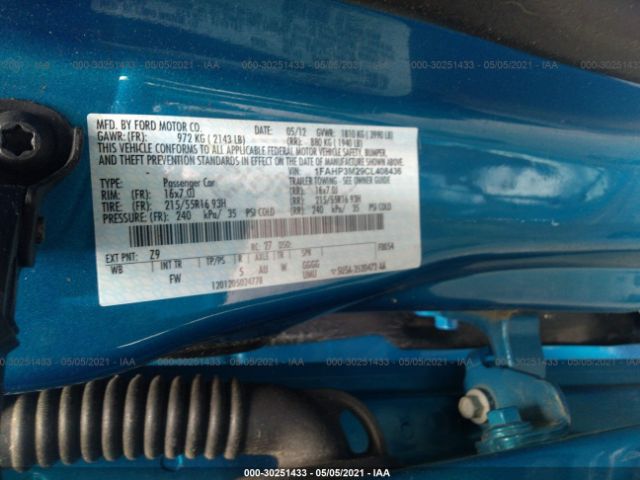 Photo 8 VIN: 1FAHP3M29CL408436 - FORD FOCUS 