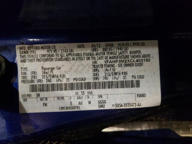 Photo 11 VIN: 1FAHP3M2XCL403150 - FORD FOCUS 