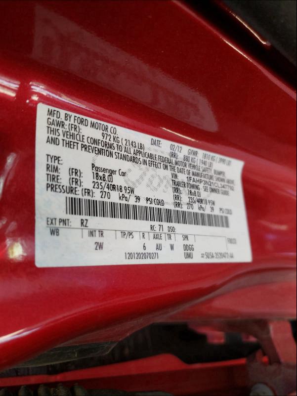 Photo 9 VIN: 1FAHP3N21CL347792 - FORD FOCUS TITA 