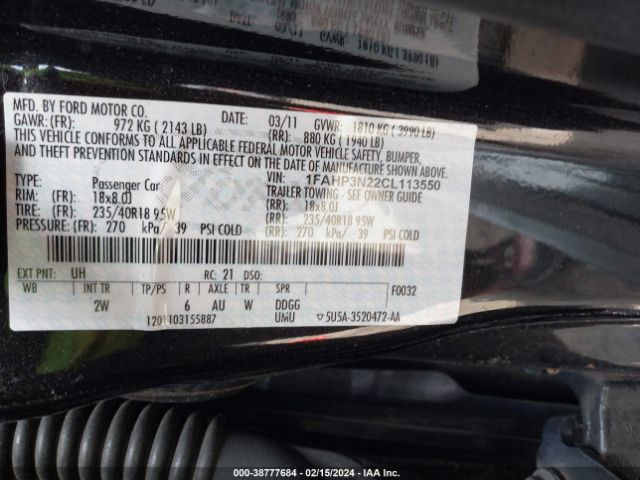 Photo 8 VIN: 1FAHP3N22CL113550 - FORD FOCUS 