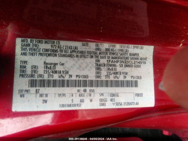 Photo 8 VIN: 1FAHP3N23CL214919 - FORD FOCUS 