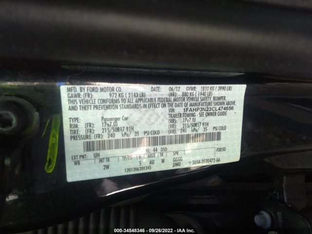 Photo 8 VIN: 1FAHP3N23CL474656 - FORD FOCUS 